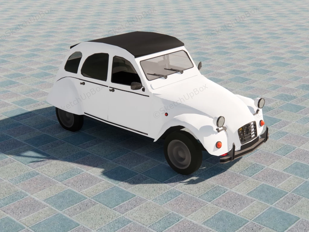 Citroën 3CV En Venta sketchup model preview - SketchupBox