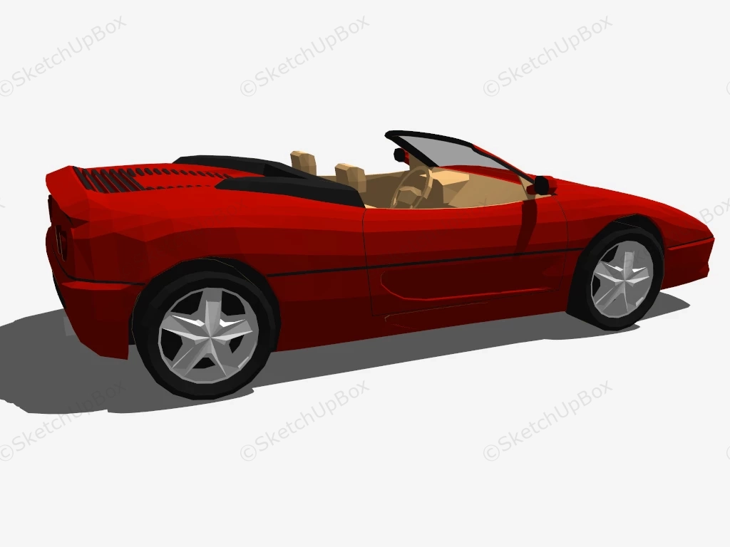Porsche Boxster Spyder sketchup model preview - SketchupBox