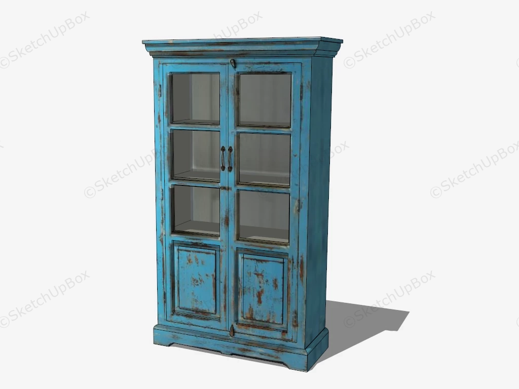 Antique Blue Cupboard sketchup model preview - SketchupBox