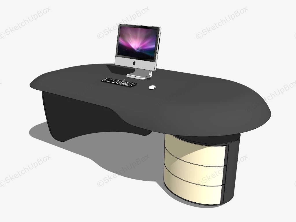 Cool Home Office Desk sketchup model preview - SketchupBox