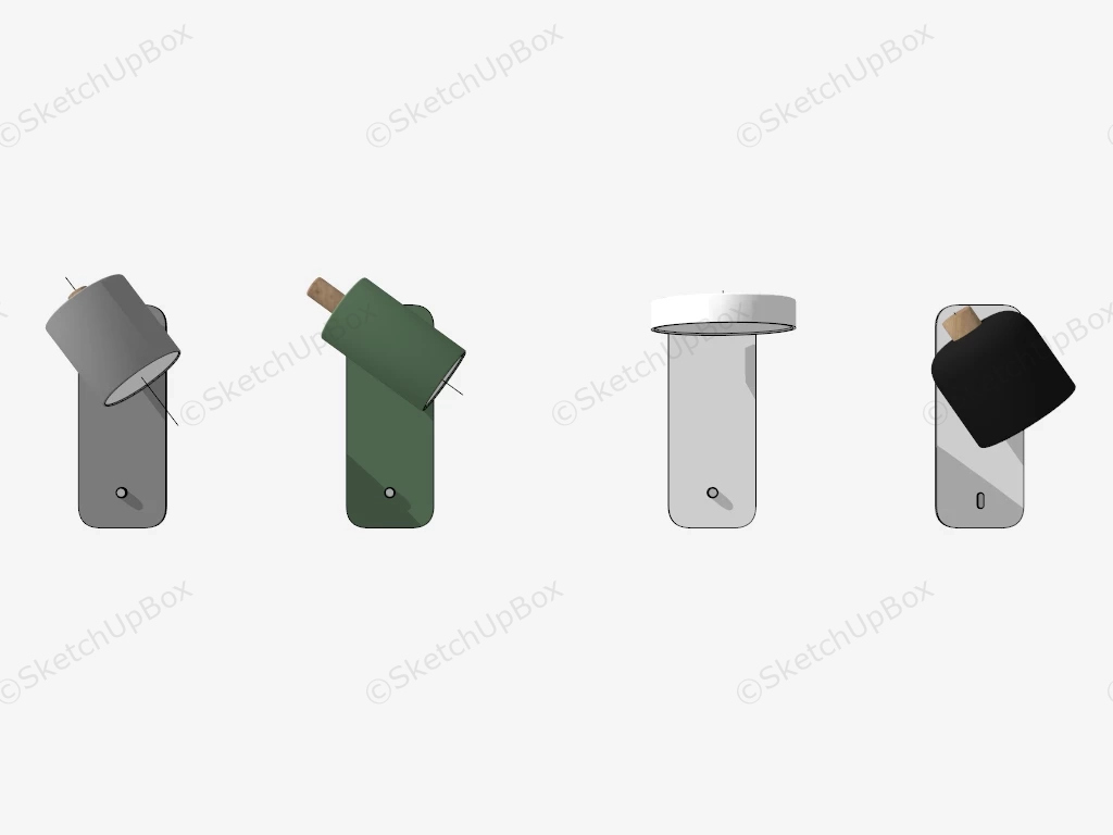 Minimalist Tube Sconces sketchup model preview - SketchupBox