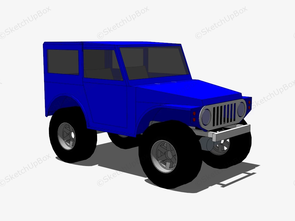 Suzuki Jimny LJ80 sketchup model preview - SketchupBox