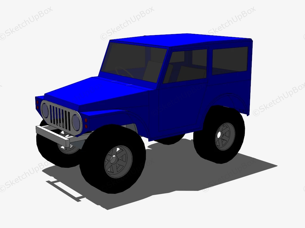 Suzuki Jimny LJ80 sketchup model preview - SketchupBox