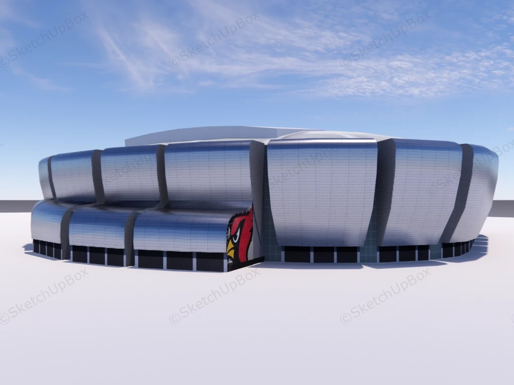 Football Field Stadium sketchup model preview - SketchupBox