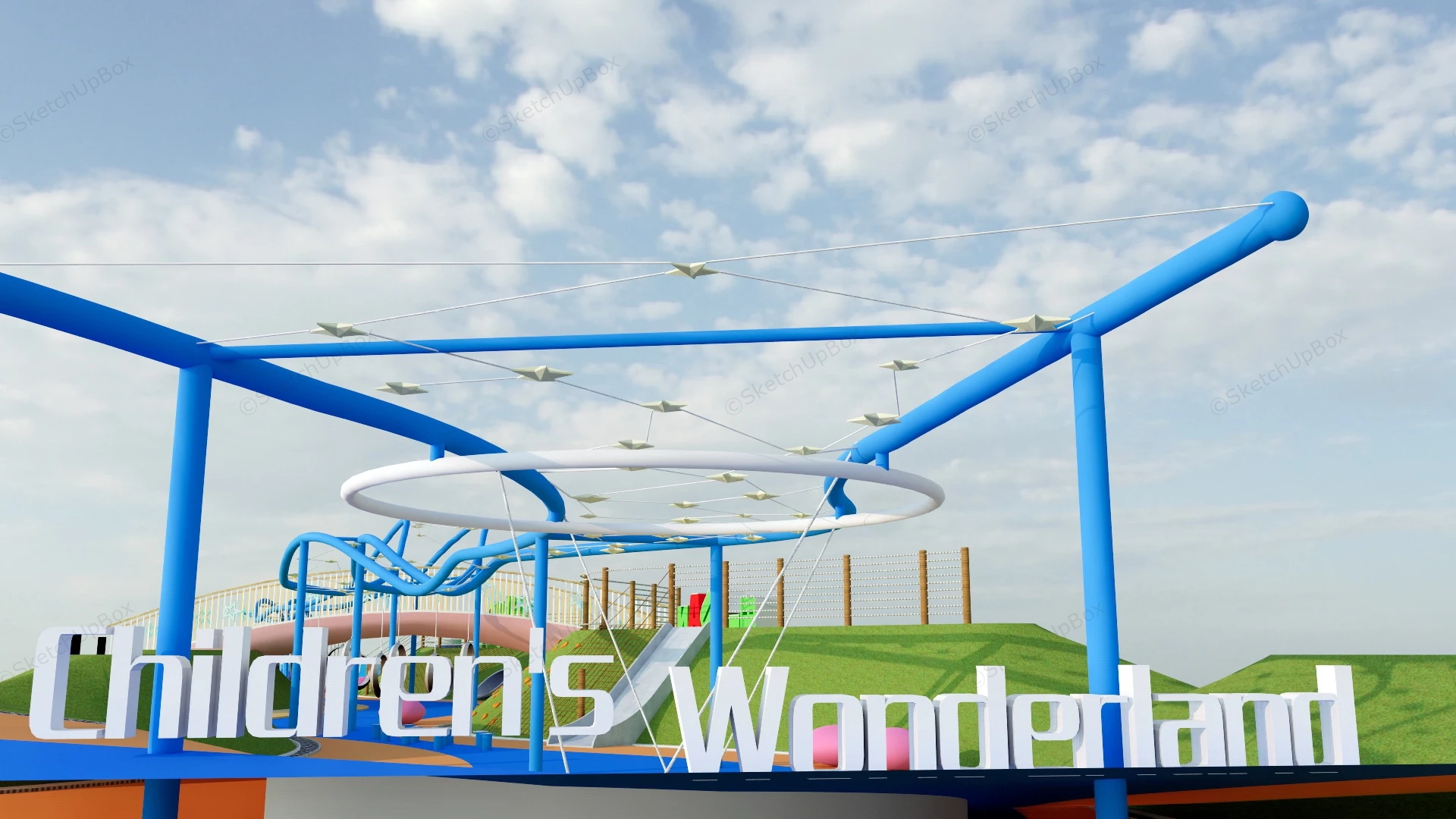 Children's Wonderland Playground sketchup model preview - SketchupBox