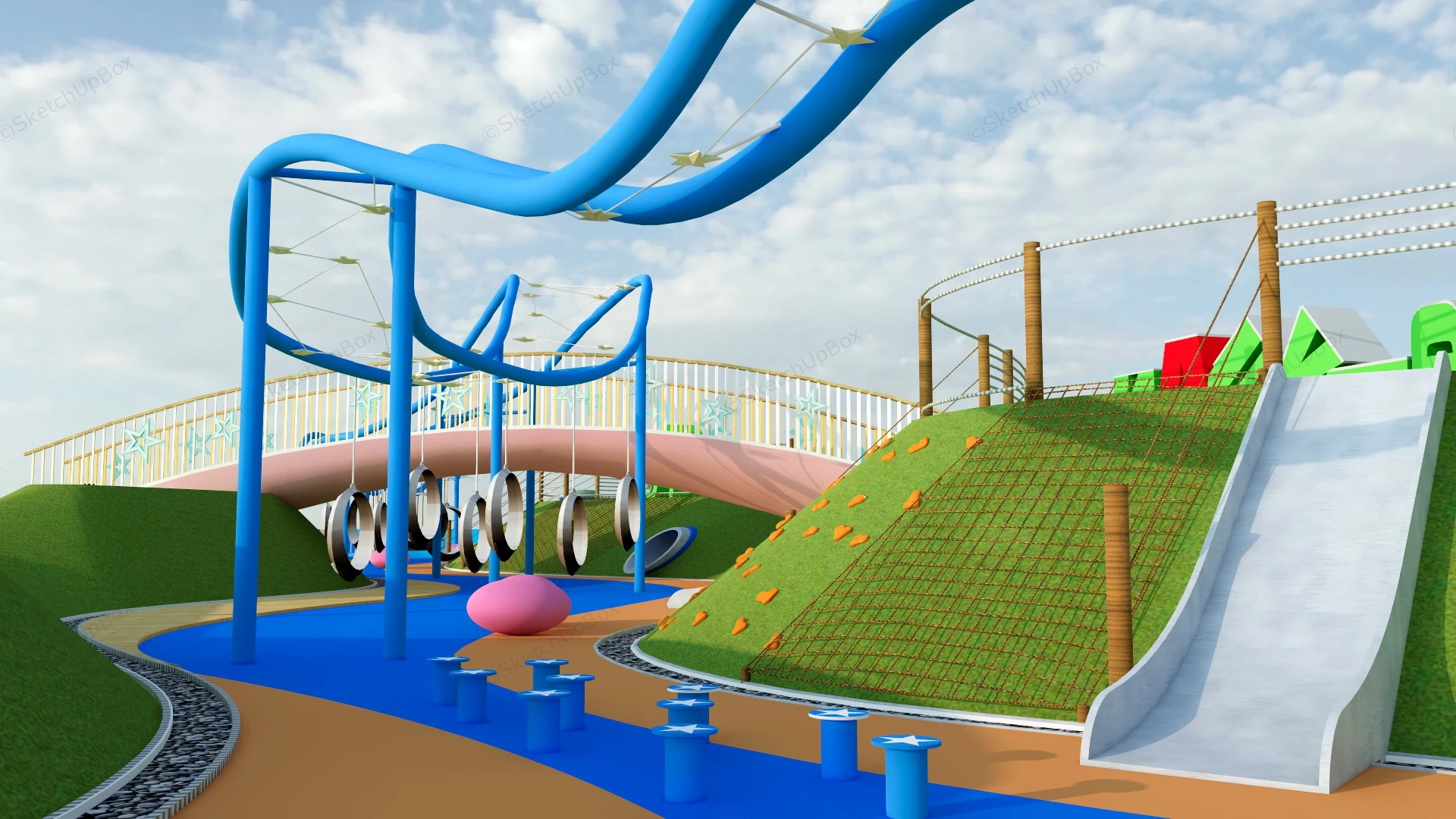 Children's Wonderland Playground sketchup model preview - SketchupBox