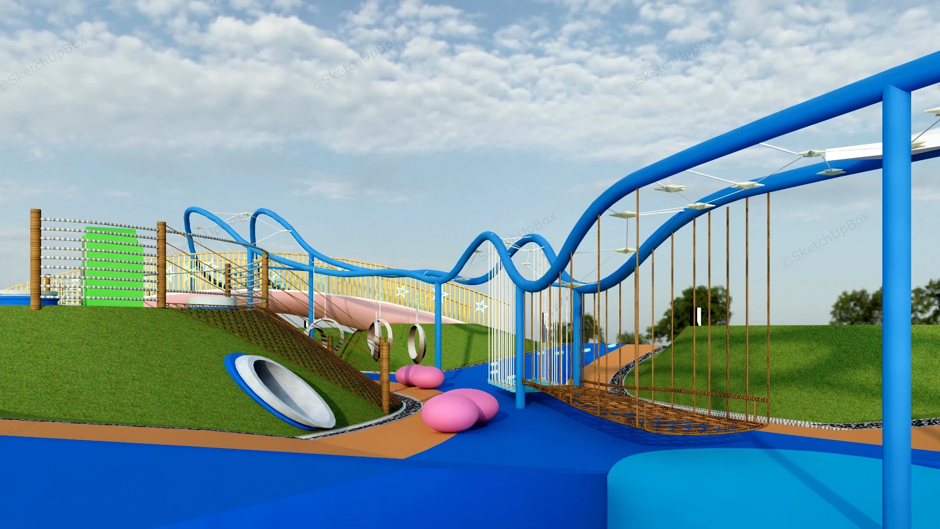 Children's Wonderland Playground sketchup model preview - SketchupBox