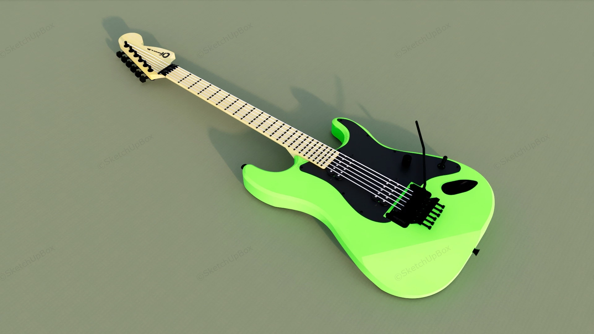 Charvel Electric Guitar sketchup model preview - SketchupBox