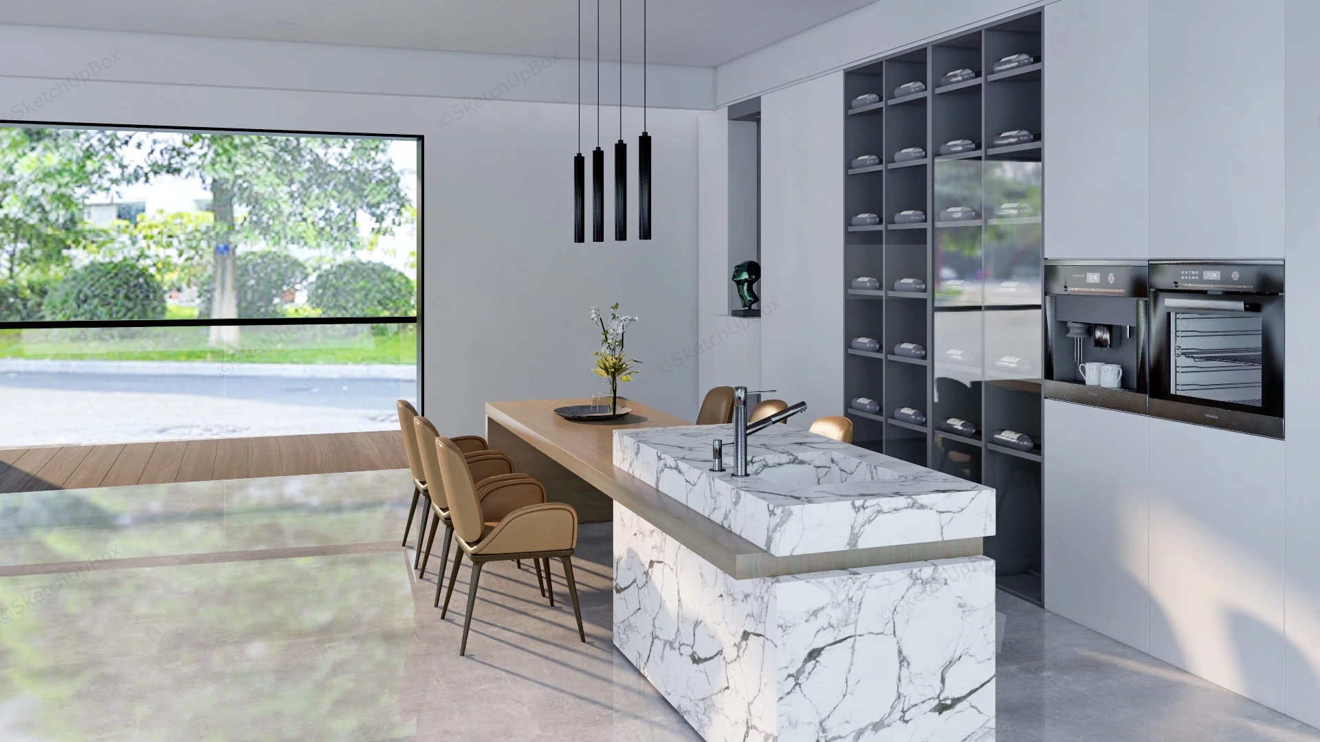 Modern Home Bar Design Ideas sketchup model preview - SketchupBox