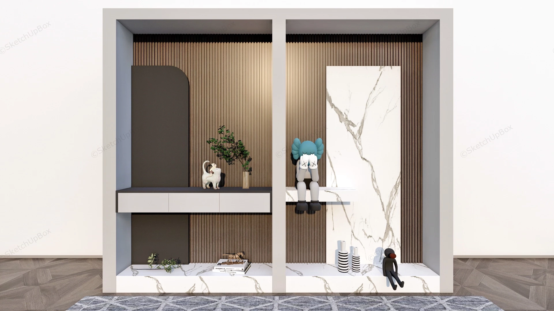 Modern Entryway Idea sketchup model preview - SketchupBox