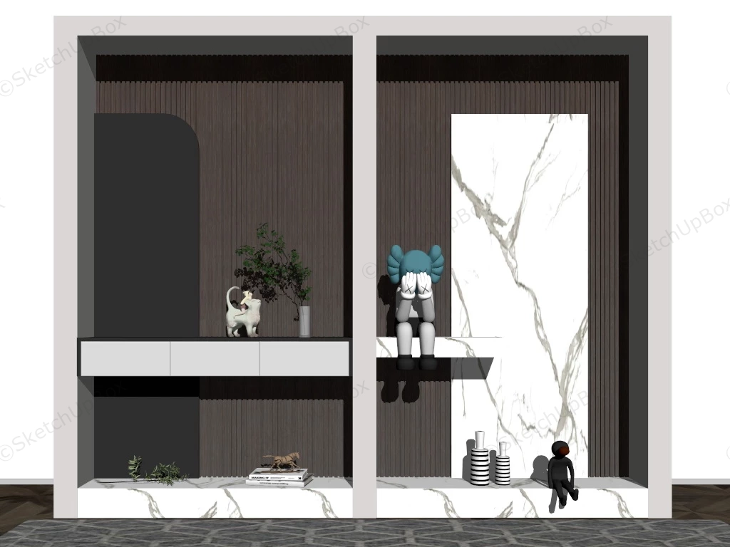 Modern Entryway Idea sketchup model preview - SketchupBox