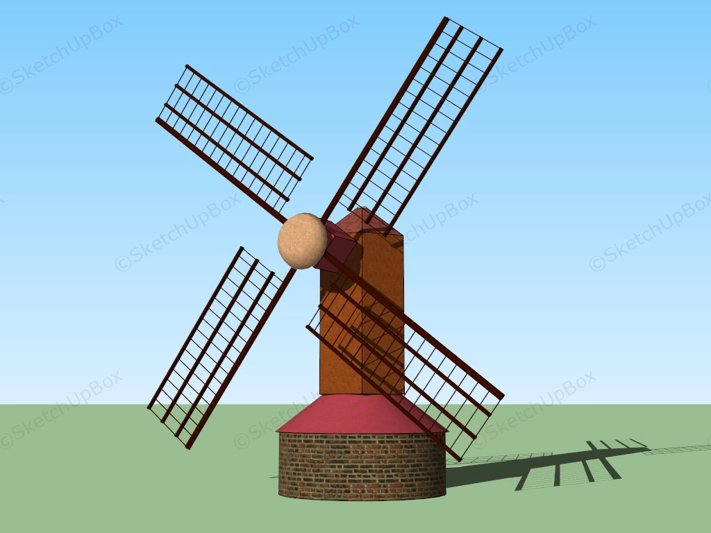 Old Windmill sketchup model preview - SketchupBox