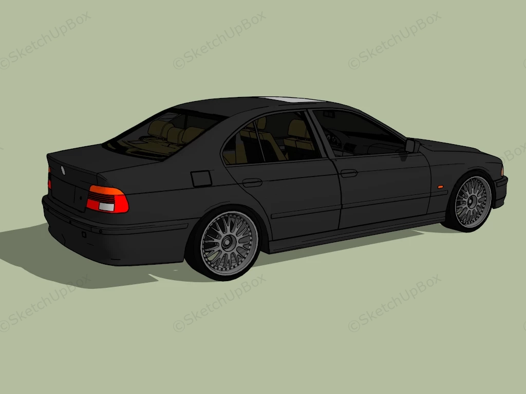 Black Bmw Car sketchup model preview - SketchupBox