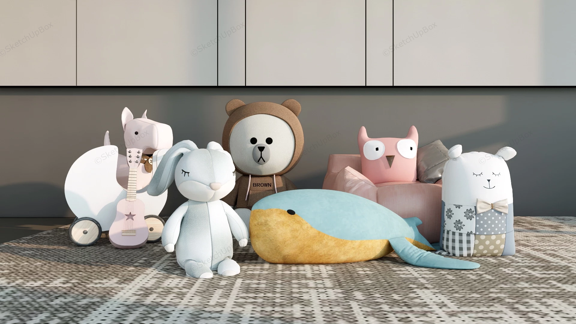 Stuffed Animals Toddler Toys sketchup model preview - SketchupBox