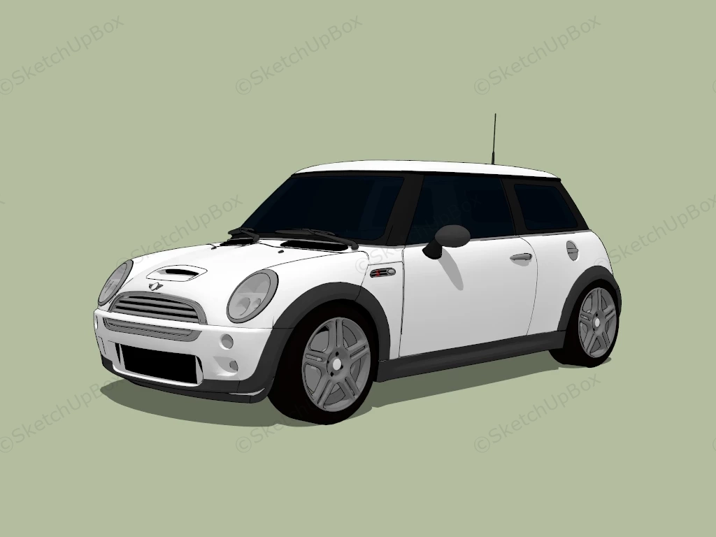 Mini Cooper S sketchup model preview - SketchupBox