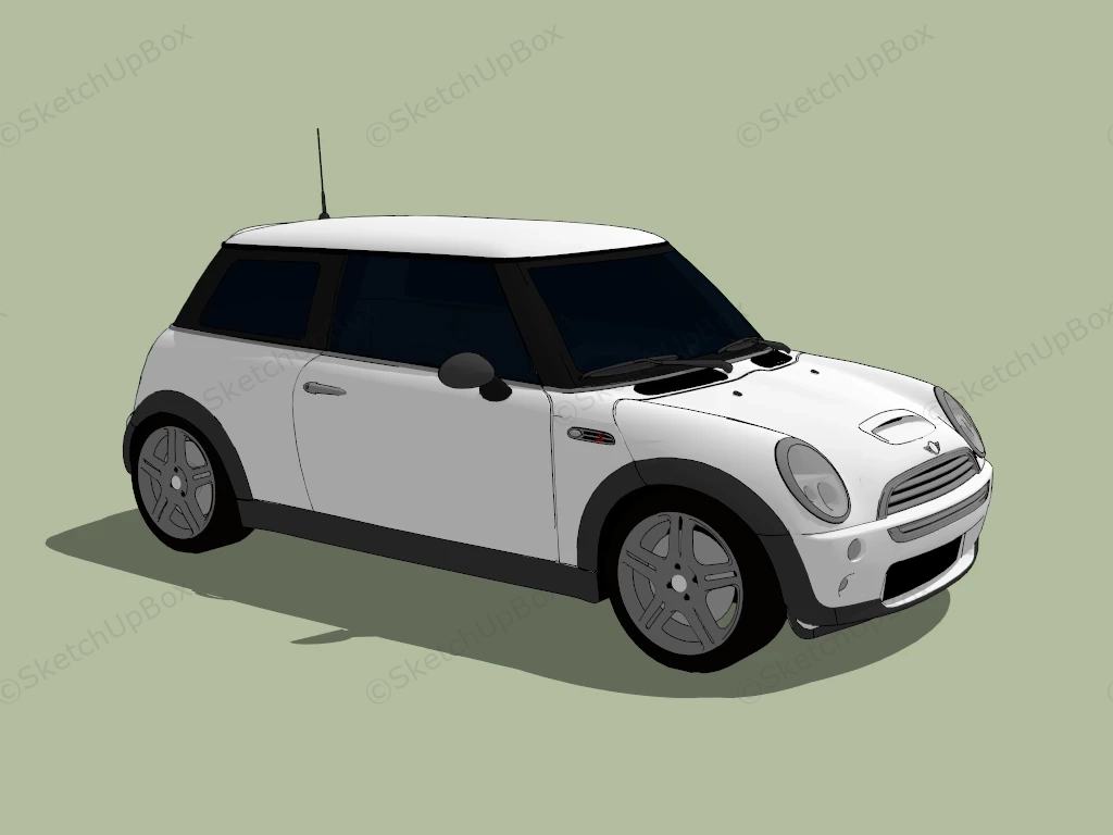 Mini Cooper S sketchup model preview - SketchupBox