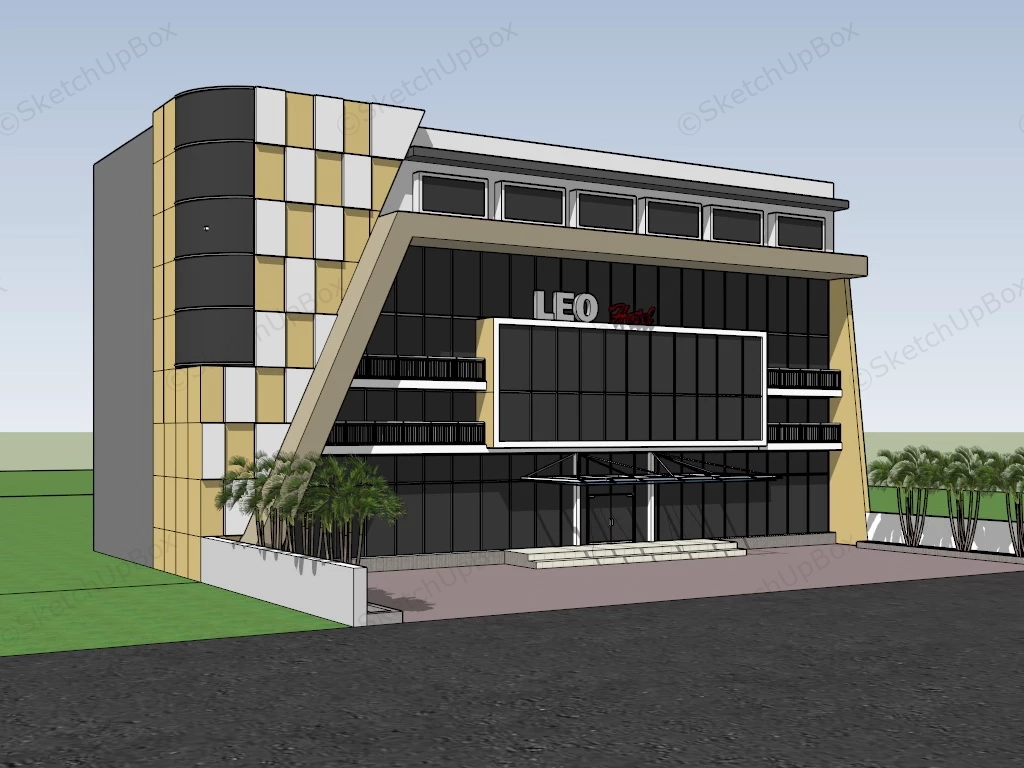Leo Express Hotel sketchup model preview - SketchupBox
