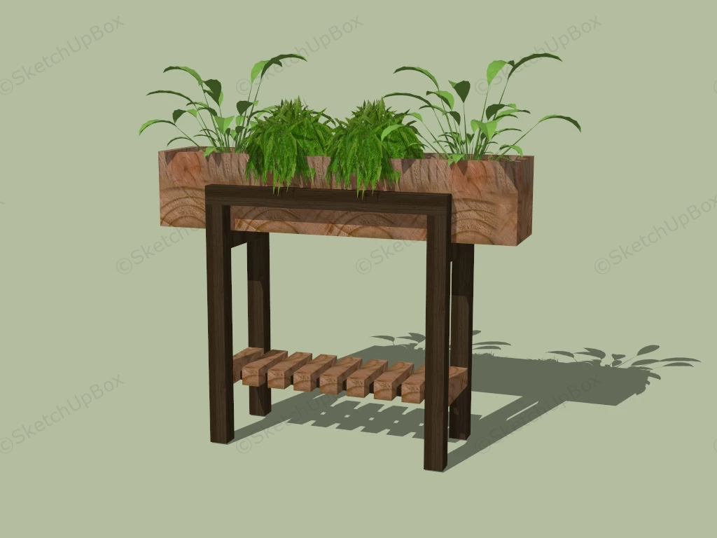 Standing Planter Box sketchup model preview - SketchupBox