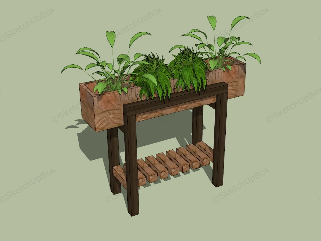 Standing Planter Box sketchup model preview - SketchupBox
