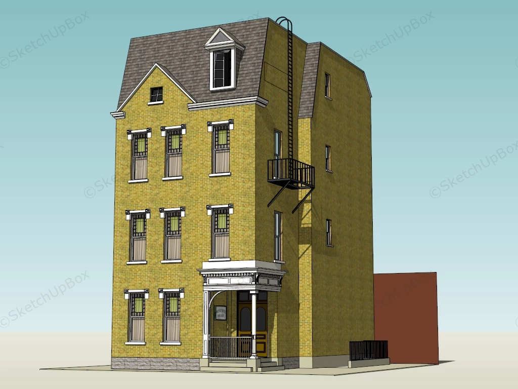 Old Vintage Apartment sketchup model preview - SketchupBox