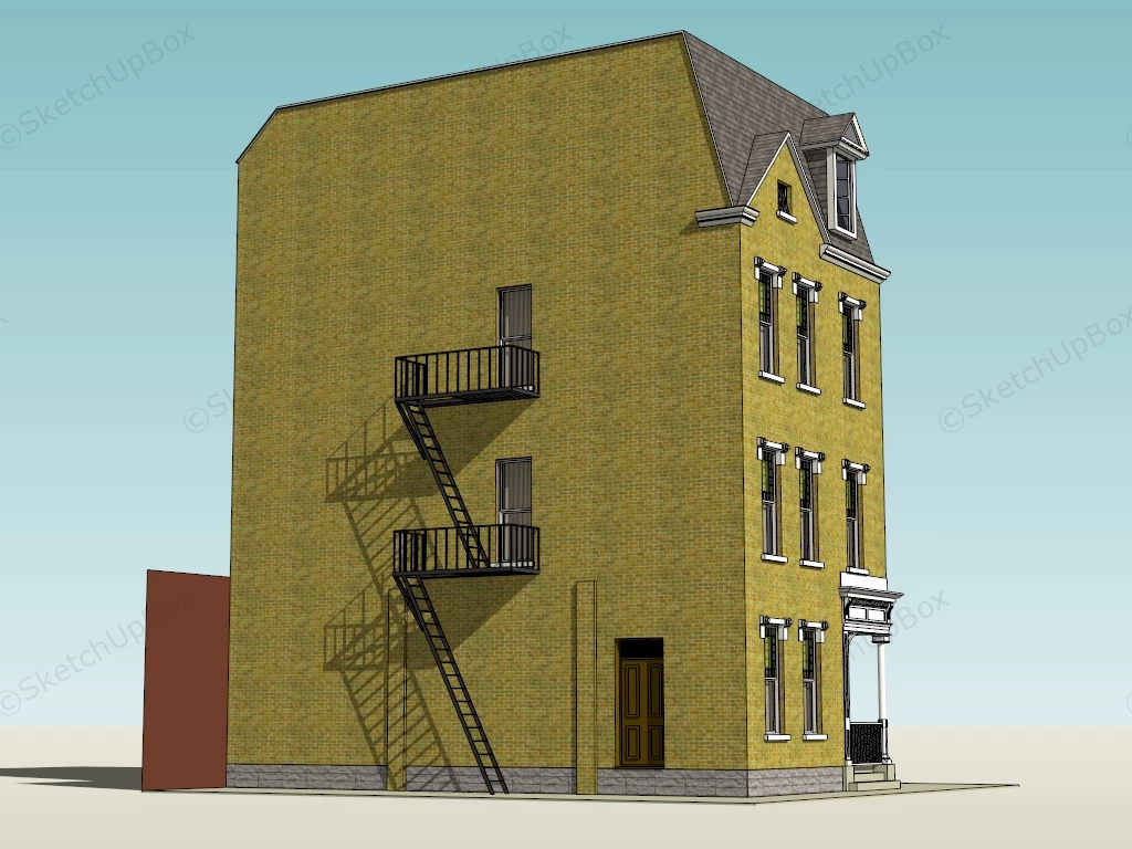 Old Vintage Apartment sketchup model preview - SketchupBox