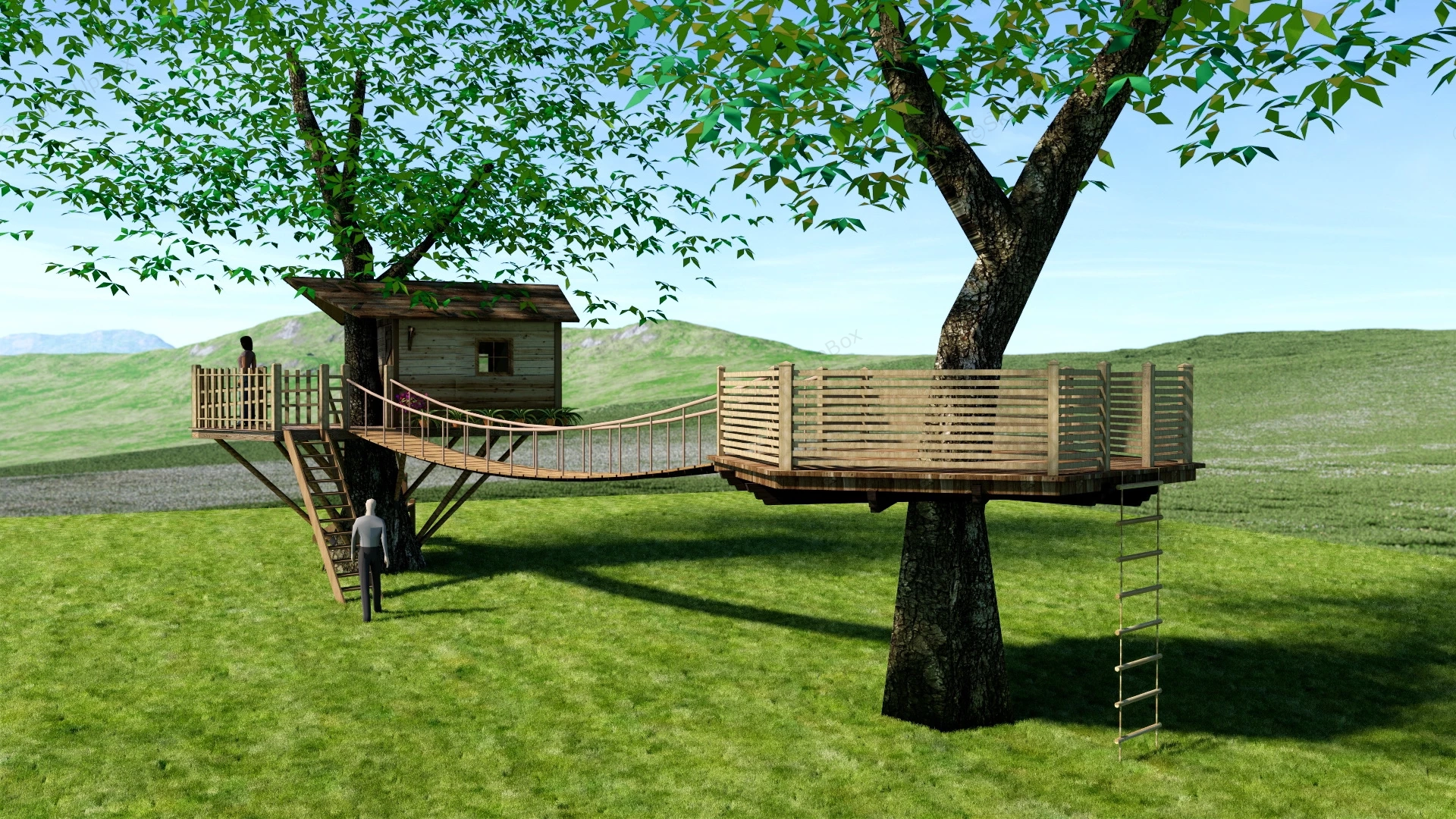 Treehouse And Deck sketchup model preview - SketchupBox