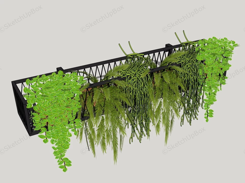 Wall Mounted Planter Holder sketchup model preview - SketchupBox