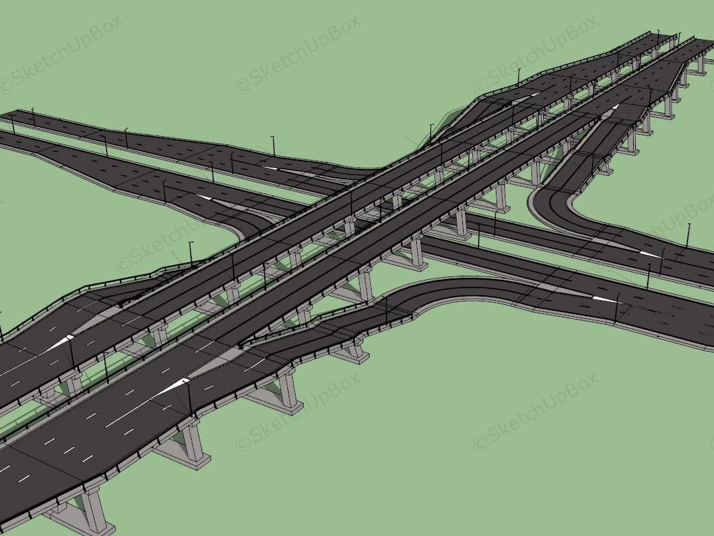 Highway Overpass sketchup model preview - SketchupBox