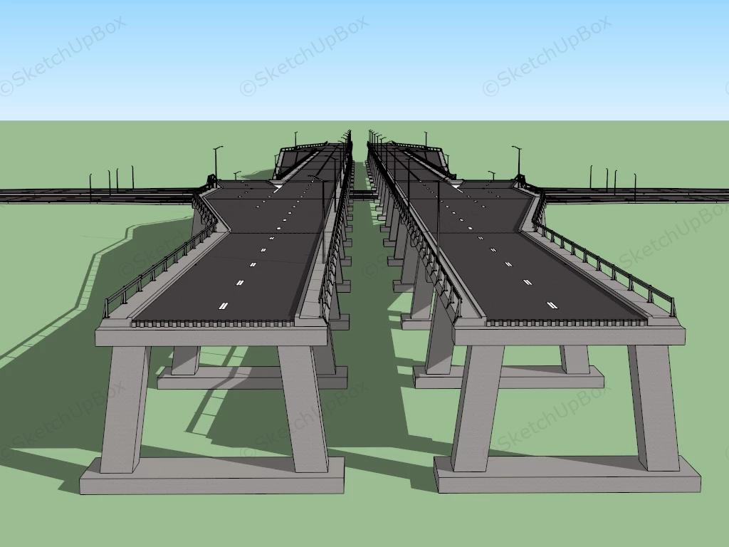 Highway Overpass sketchup model preview - SketchupBox