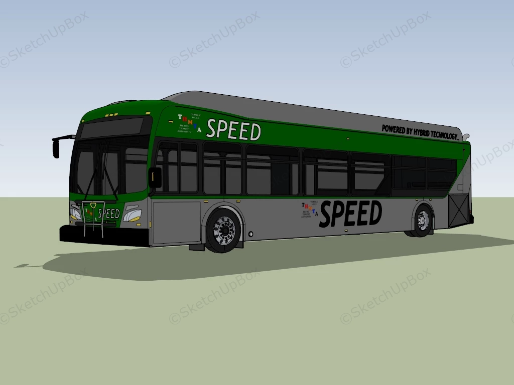 Speed Bus sketchup model preview - SketchupBox