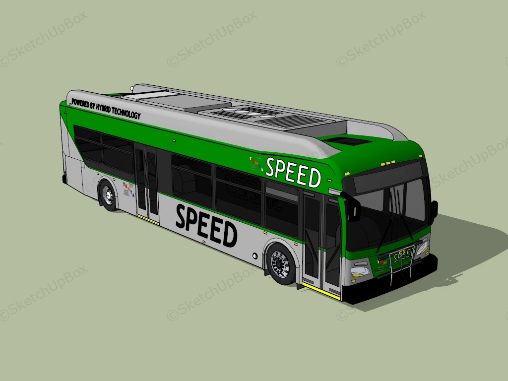 Speed Bus sketchup model preview - SketchupBox