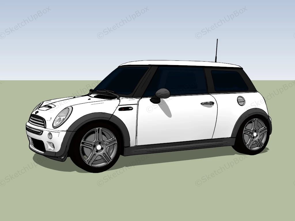 Mini Cooper S Hardtop sketchup model preview - SketchupBox