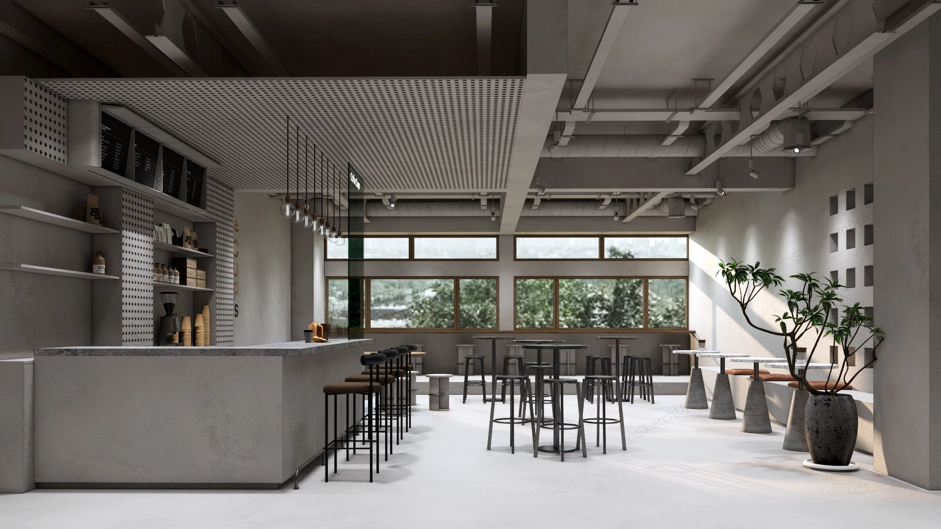 Wabi Sabi Cafe sketchup model preview - SketchupBox