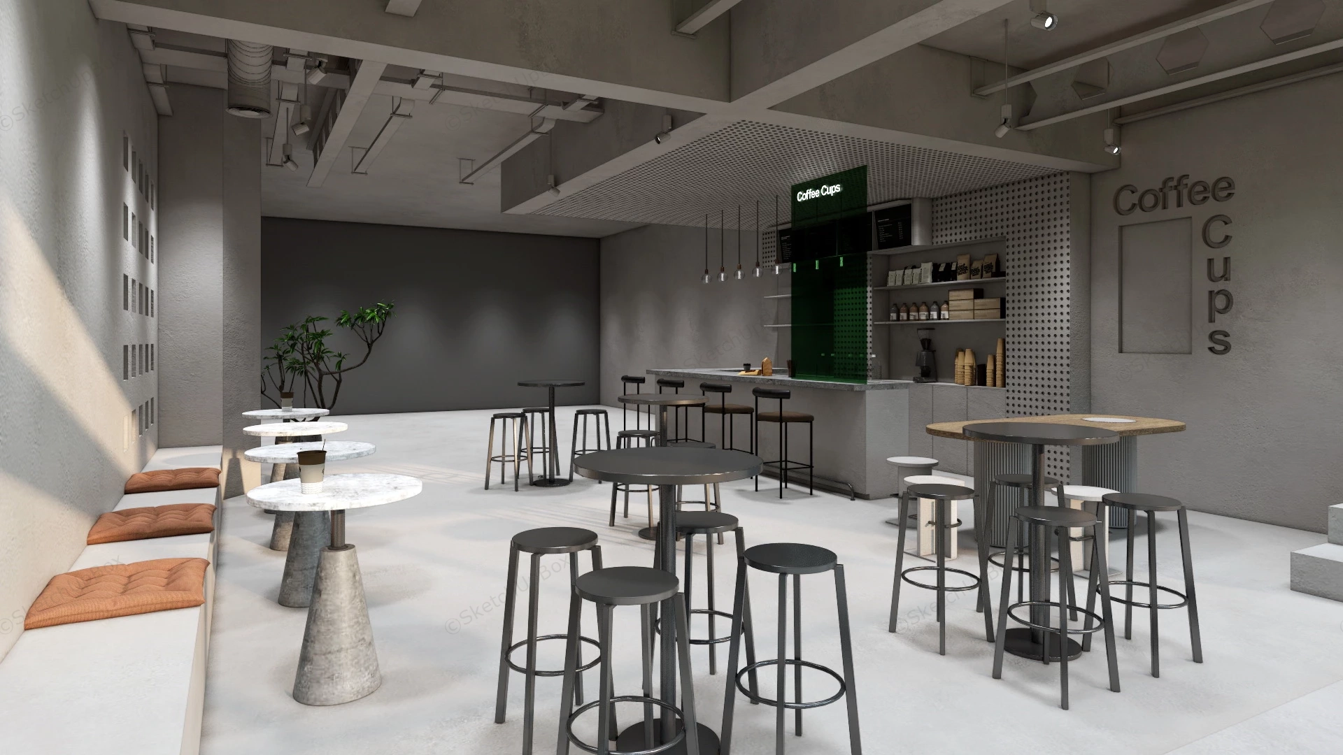Wabi Sabi Cafe sketchup model preview - SketchupBox