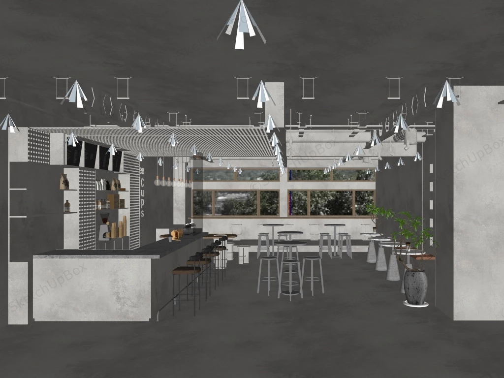 Wabi Sabi Cafe sketchup model preview - SketchupBox