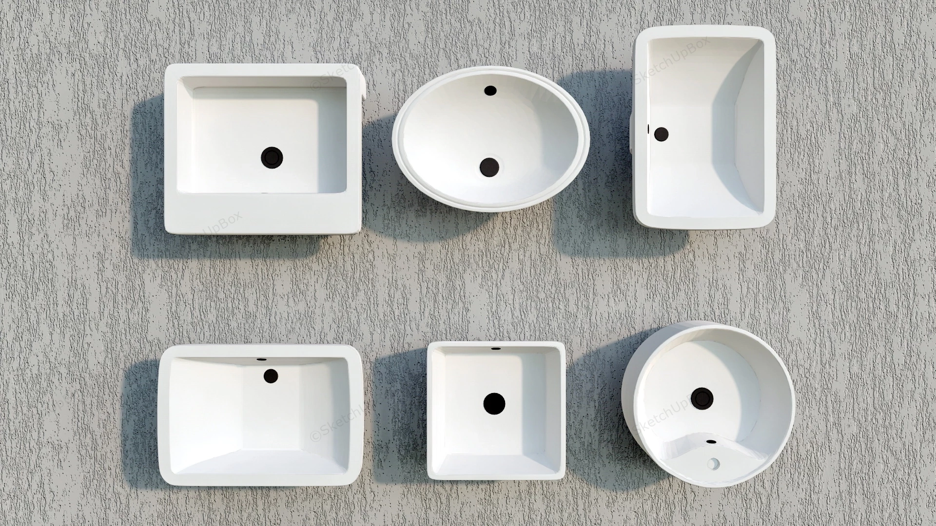 Bathroom Basin Sinks sketchup model preview - SketchupBox