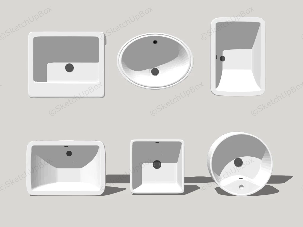 Bathroom Basin Sinks sketchup model preview - SketchupBox