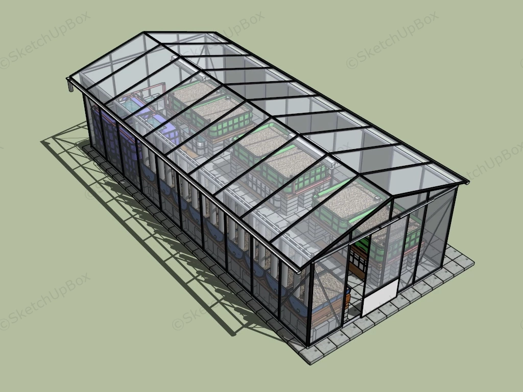 Backyard Greenhouse For Vegetables sketchup model preview - SketchupBox