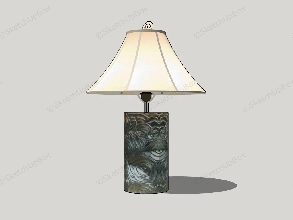 Marble Base Table Lamp sketchup model preview - SketchupBox