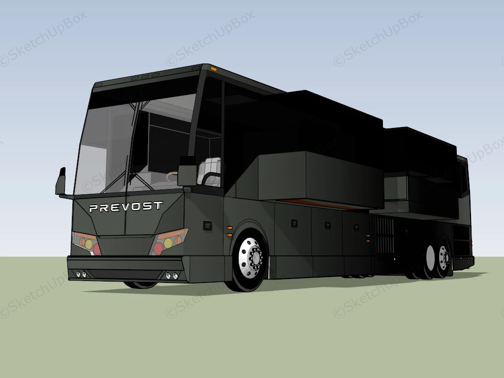 Prevost RV Bus sketchup model preview - SketchupBox