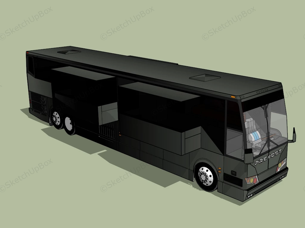 Prevost RV Bus sketchup model preview - SketchupBox