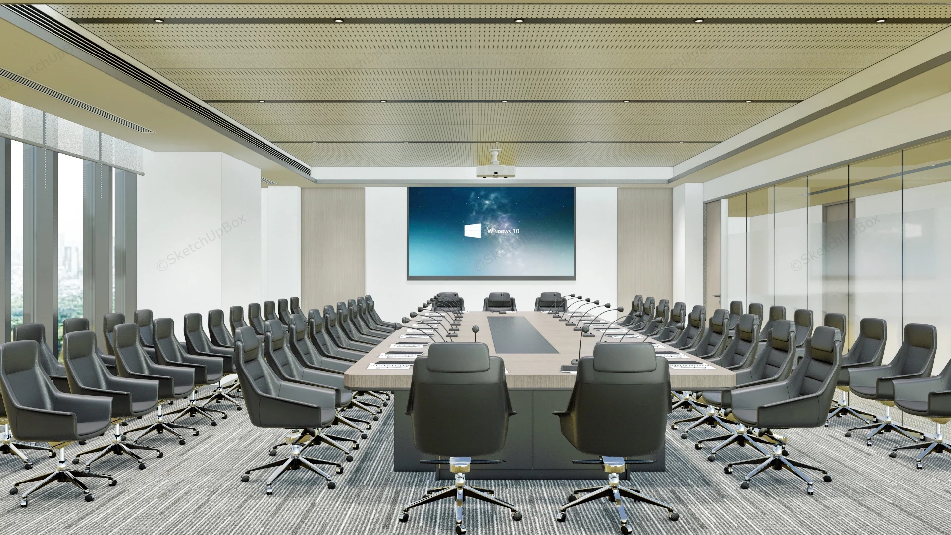 Large Meeting Room Design sketchup model preview - SketchupBox