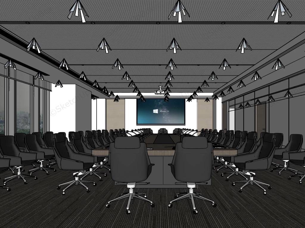 Large Meeting Room Design sketchup model preview - SketchupBox