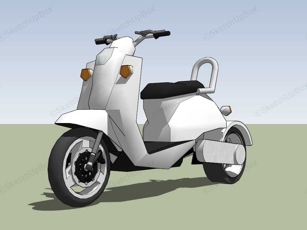 Motor Scooter sketchup model preview - SketchupBox