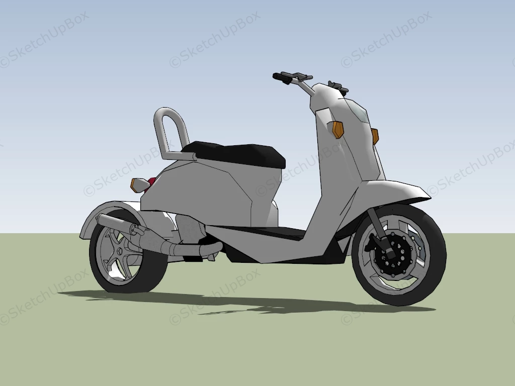 Motor Scooter sketchup model preview - SketchupBox