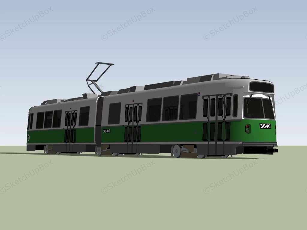Vintage Tram sketchup model preview - SketchupBox