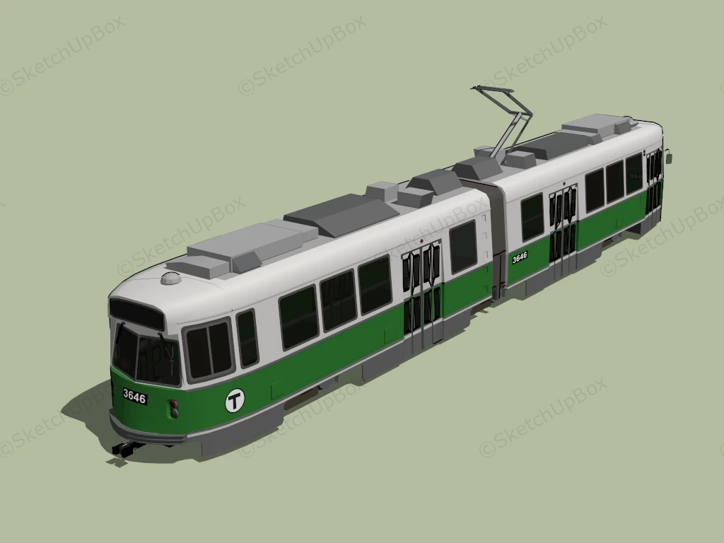 Vintage Tram sketchup model preview - SketchupBox