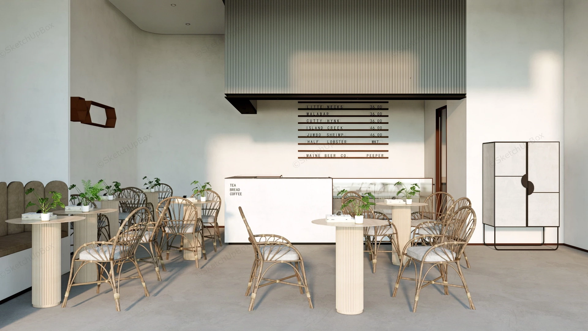 Small Coffee Shop Interior sketchup model preview - SketchupBox