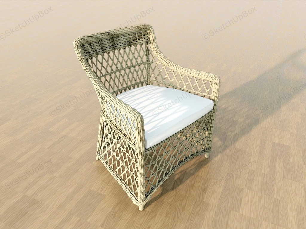 Rattan Chair sketchup model preview - SketchupBox