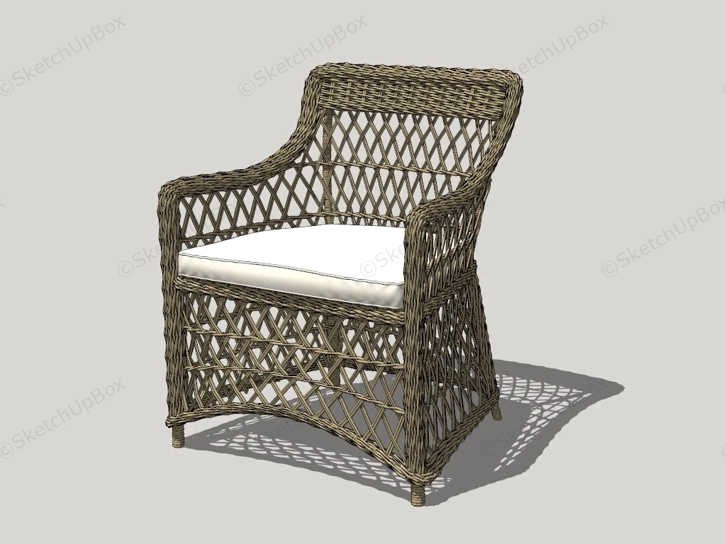 Rattan Chair sketchup model preview - SketchupBox
